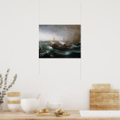 オランダ商船及び小型船同伴 ポスター (キッチン)