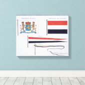 オランダ国の旗 キャンバスプリント (インサイチュ (ウッドフロア))