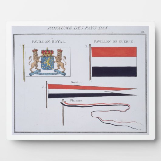 オランダ国の旗 フォトプラーク (正面)