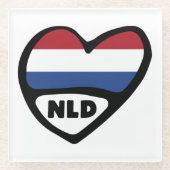 オランダ国コードフラグハート, NLD ガラスコースター (正面)