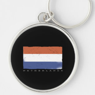 オランダ国旗とオランダ文字 キーホルダー