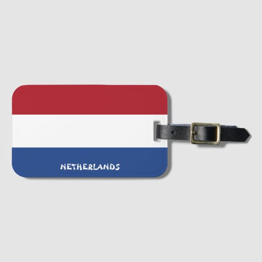 オランダ国旗の愛国心 ラゲッジタグ (正面横)