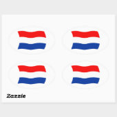 オランダ国旗ステッカー 楕円形シール (シート)
