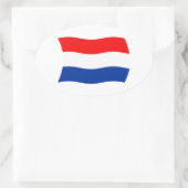 オランダ国旗ステッカー 楕円形シール (バッグ)