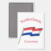 オランダ国旗 サンダーカーヴ マグネット (正面/裏面)