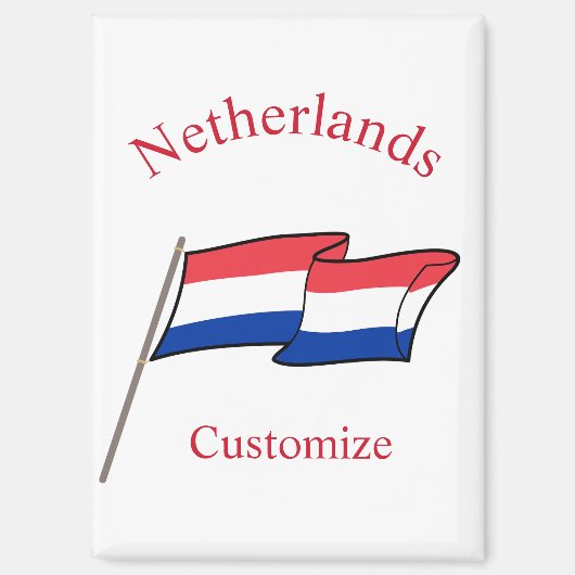 オランダ国旗 サンダーカーヴ マグネット (正面)