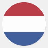 オランダ国旗 ラウンドシール (正面)
