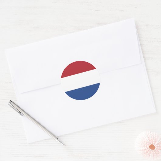 オランダ国旗 ラウンドシール (封筒)