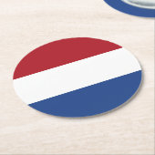 オランダ国旗 ラウンドペーパーコースター (アングル)