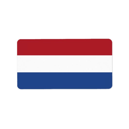 オランダ国旗 ラベル (正面)