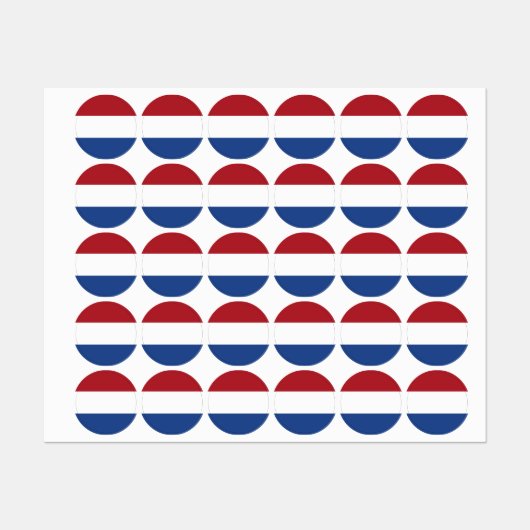 オランダ国旗 ラベル (シート)