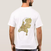 オランダ国旗+地図+テキストTシャツ Tシャツ (裏面)