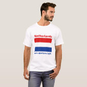 オランダ国旗+地図+テキストTシャツ Tシャツ (正面フル)
