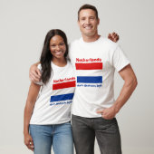 オランダ国旗+地図+テキストTシャツ Tシャツ (ユニセックス)