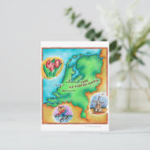 オランダ地図 ポストカード (スタンド正面)