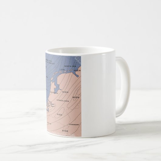 オランダ天気予報マップ コーヒーマグカップ (正面右)