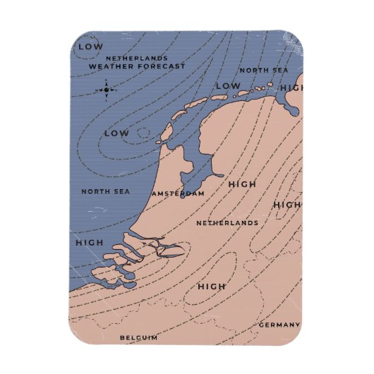 オランダ天気予報 マグネット (縦)