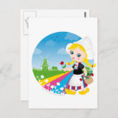 オランダ女 ポストカード (正面/裏面)