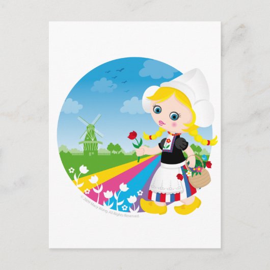 オランダ女 ポストカード (正面)
