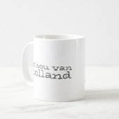 オランダ州地図ジオメトリパッチワークスタイル コーヒーマグカップ (正面左)