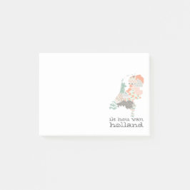 オランダ州地図ジオメトリパッチワークスタイル ポストイット