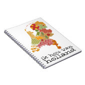 オランダ州地図ボヘミアンパッチワークスタイル ノートブック (右側)