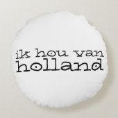 オランダ州地図ボヘミアンパッチワークスタイル ラウンドクッション (裏面)