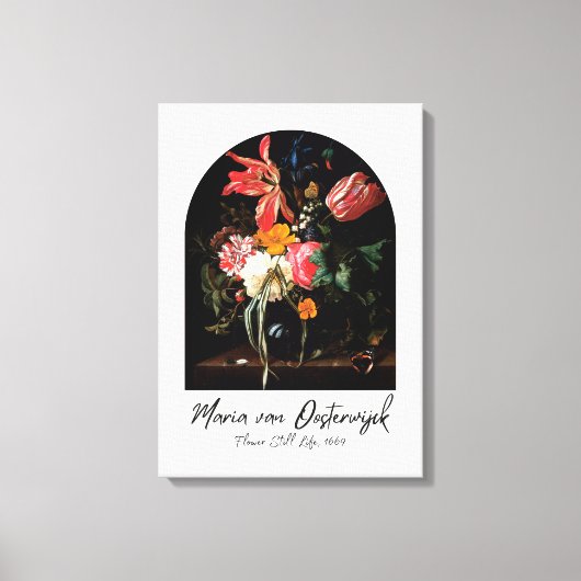 オランダ巨匠: 花の静物画 キャンバスプリント (正面)