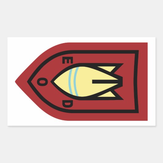 オランダ心血 長方形シール (正面)