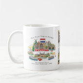 オランダ旅行の思い出の写真入りマグカップ コーヒーマグカップ (左)