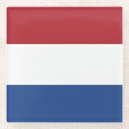 オランダ旗を持つガラスコースター ガラスコースター (正面)