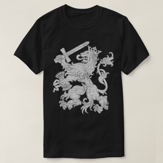 オランダ旗オランダプライドオランダルーツライオン Tシャツ (デザイン正面)