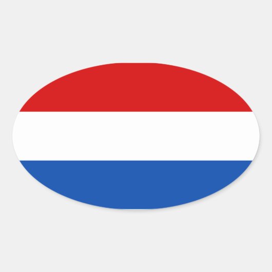 オランダ旗 楕円形シール (正面)