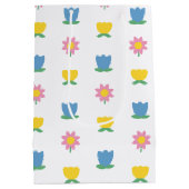 オランダ日チューリップ春フォークフローライースター ミディアムペーパーバッグ (裏面)