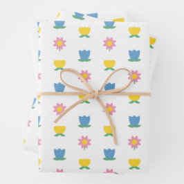 オランダ日チューリップ春フォークフローライースター ラッピングペーパーシート