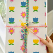 オランダ日チューリップ春フォークフローライースター ラッピングペーパーシート