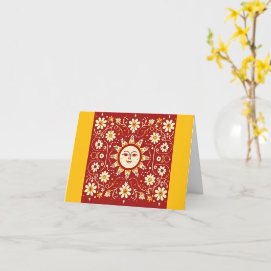 オランダ日 カード (黄色い花)