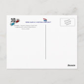 オランダ春チューリップランドスケープ3Dアナグリフ ポストカード (裏面)