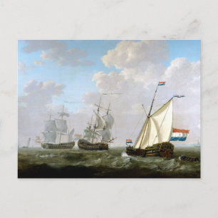 オランダ東インド会社の船Jacob van Strij ポストカード