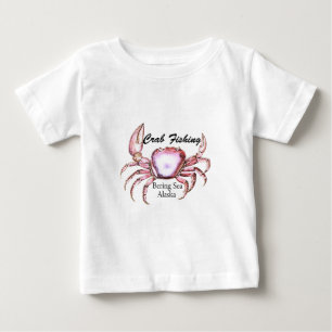 オランダ港のアラスカのピンクのカニ ベビーTシャツ