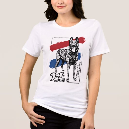 オランダ牧羊犬 - Hollandse Herdershond トライブレンドＴシャツ (正面)