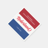 オランダ独立記念日オランダ国旗 スタンダードカクテルナプキン (角)