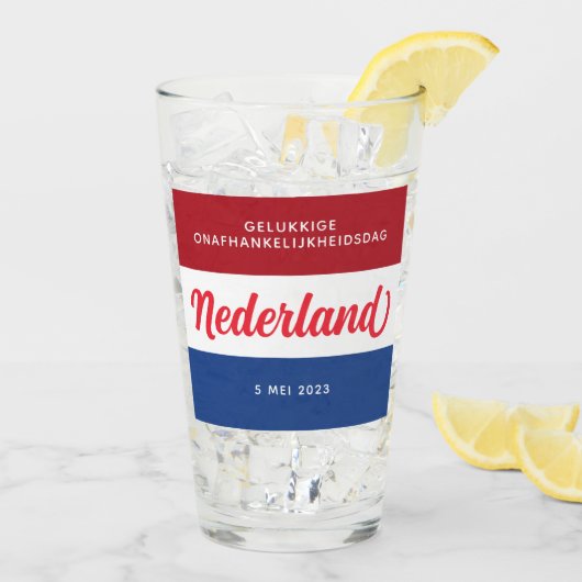 オランダ独立記念日オランダ国旗 タンブラーグラス (アイス裏面)