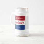 オランダ独立記念日オランダ国旗 ビールジョッキ (正面左)