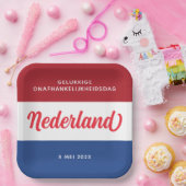 オランダ独立記念日オランダ国旗 ペーパープレート (パーティー)