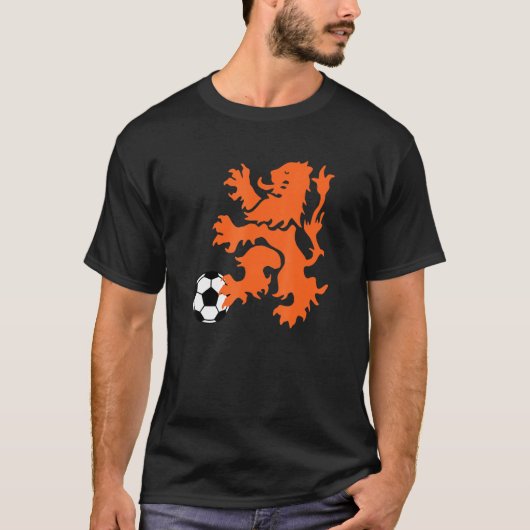 オランダ獅子サッカーボール Tシャツ (正面)