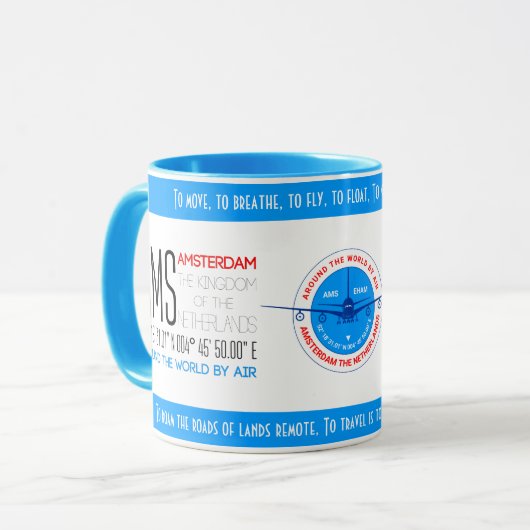 オランダ王国アムステルダム上品 マグカップ (正面左)