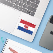 オランダ系イラニアン ライオンと太陽の伝統旗 シール (ノートパソコンとiPhone)