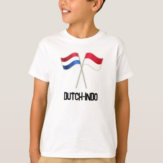 オランダ系インドネシア人と二つの国旗 Tシャツ (正面)