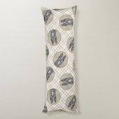 オランダ絵を描シェパードのかわいいオリジナルペットドッグアート ボディピロー (裏面 (縦))